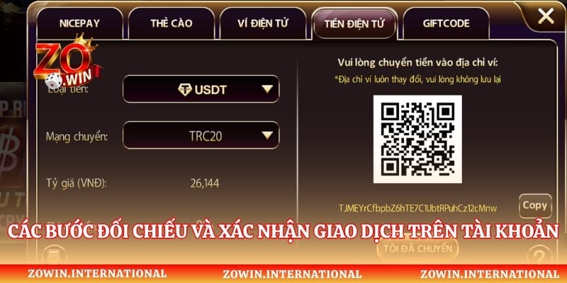 Các bước đối chiếu và xác nhận giao dịch trên tài khoản